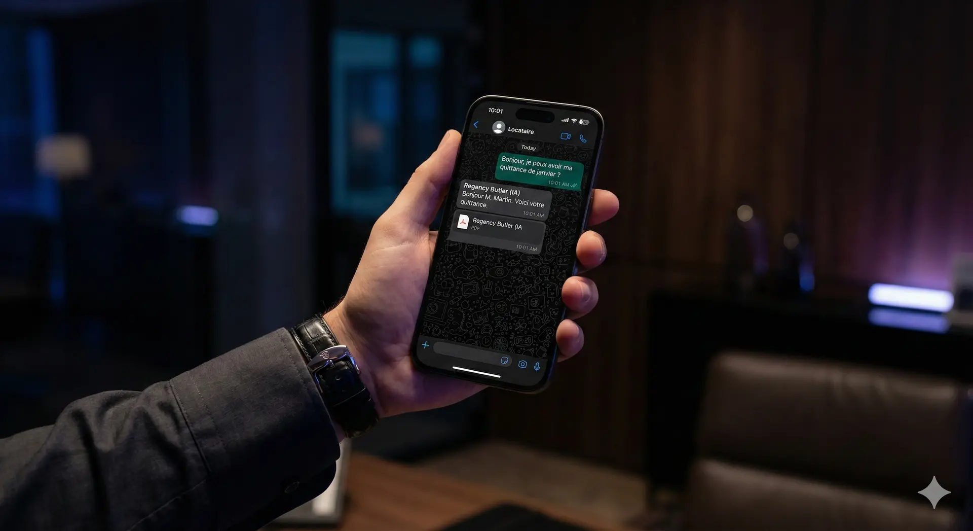 Interface Regency Butler – vue 2