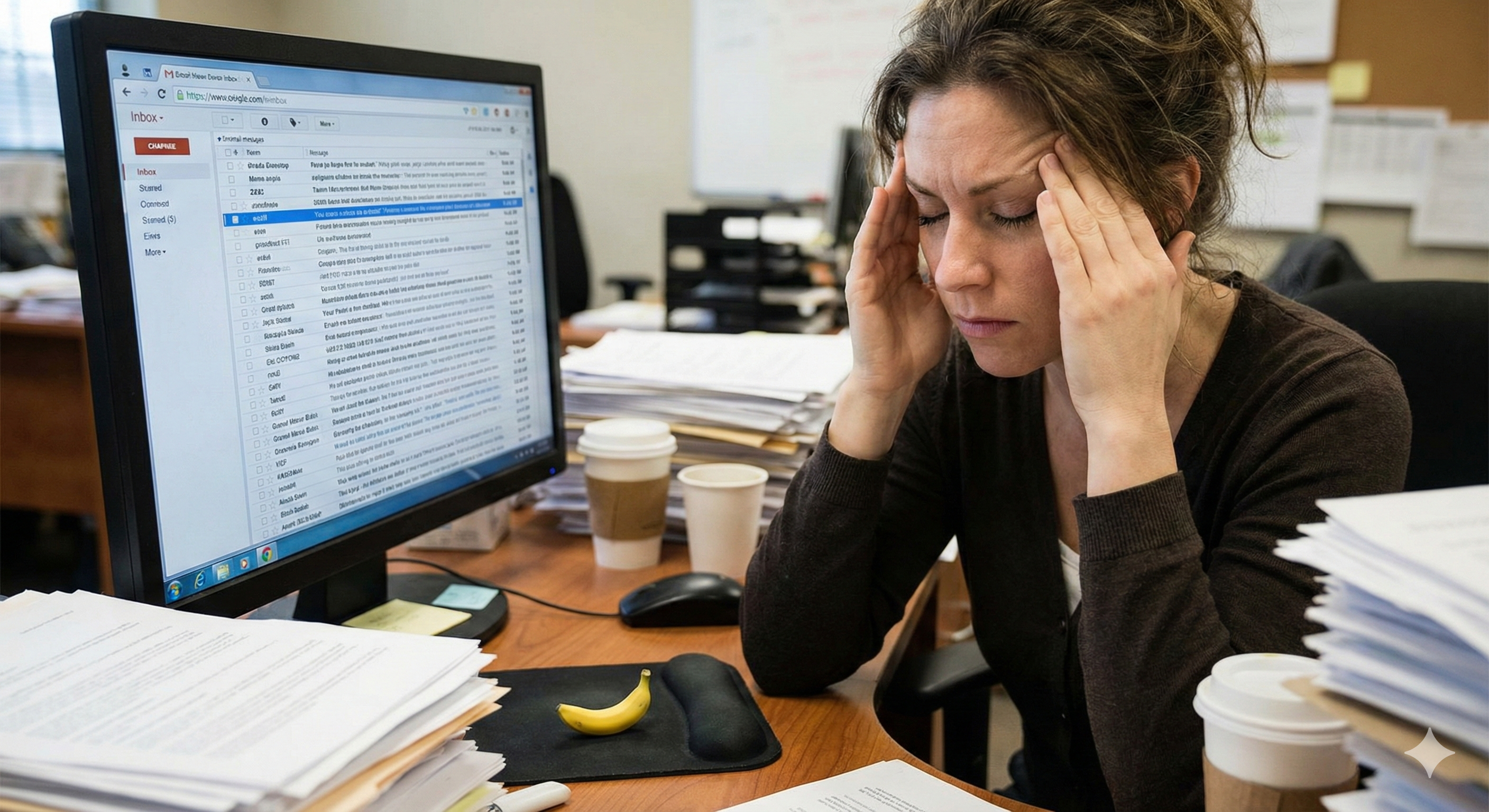 Gestionnaire submergé sous les emails